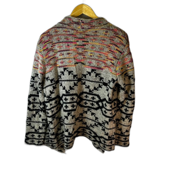 Soft Surroundings Calais Aztec Multicolored Open Front Boho Cardigan Size M - Picture 8 of 11